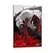 HIUSOUM Tokyo Ghoul Kaneki AnimePrinting - Pósteres artísticos para pared, lienzo, regalos, estética, 20 x 30 cm, estilo marco